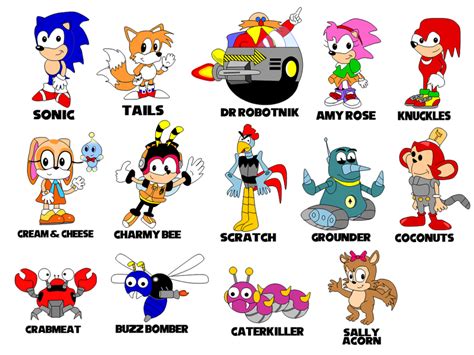 personagens sonic nomes|Personagens de Sonic: lista completa dos。